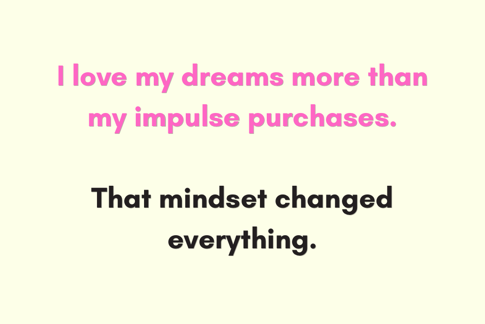 saving money for my dreams